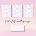 Pink Heart Writing Set | Prison Wife Stationery | 3 Sheets + 3 Envelopes | Cute Love Letter Paper for Husband Boyfriend in Prison | Inmate