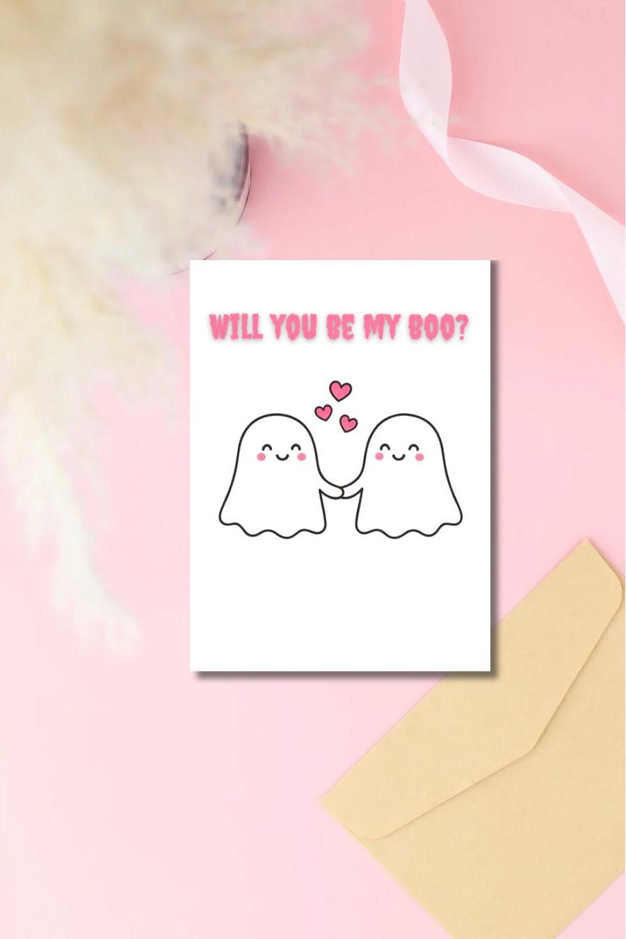 5x7 Halloween Inmate Greeting Card – Prison Love Letter, Long Distance Relationship, Handmade, Glossy Outside, Envelope Included