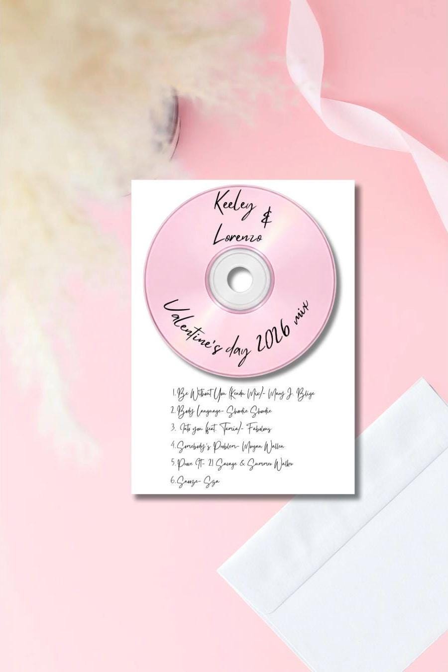 Custom Playlist Valentine’s Day Card for Prison Husband | Prison Wife Love Card | Long Distance Relationship Card | Inmate Mail Friendly