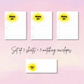 Missing You Writing Set | 3 Sheets + 3 Envelopes | Prison Wife Stationery | Yellow Airbrush Letter Writing Paper | Cute Inmate Mail Set