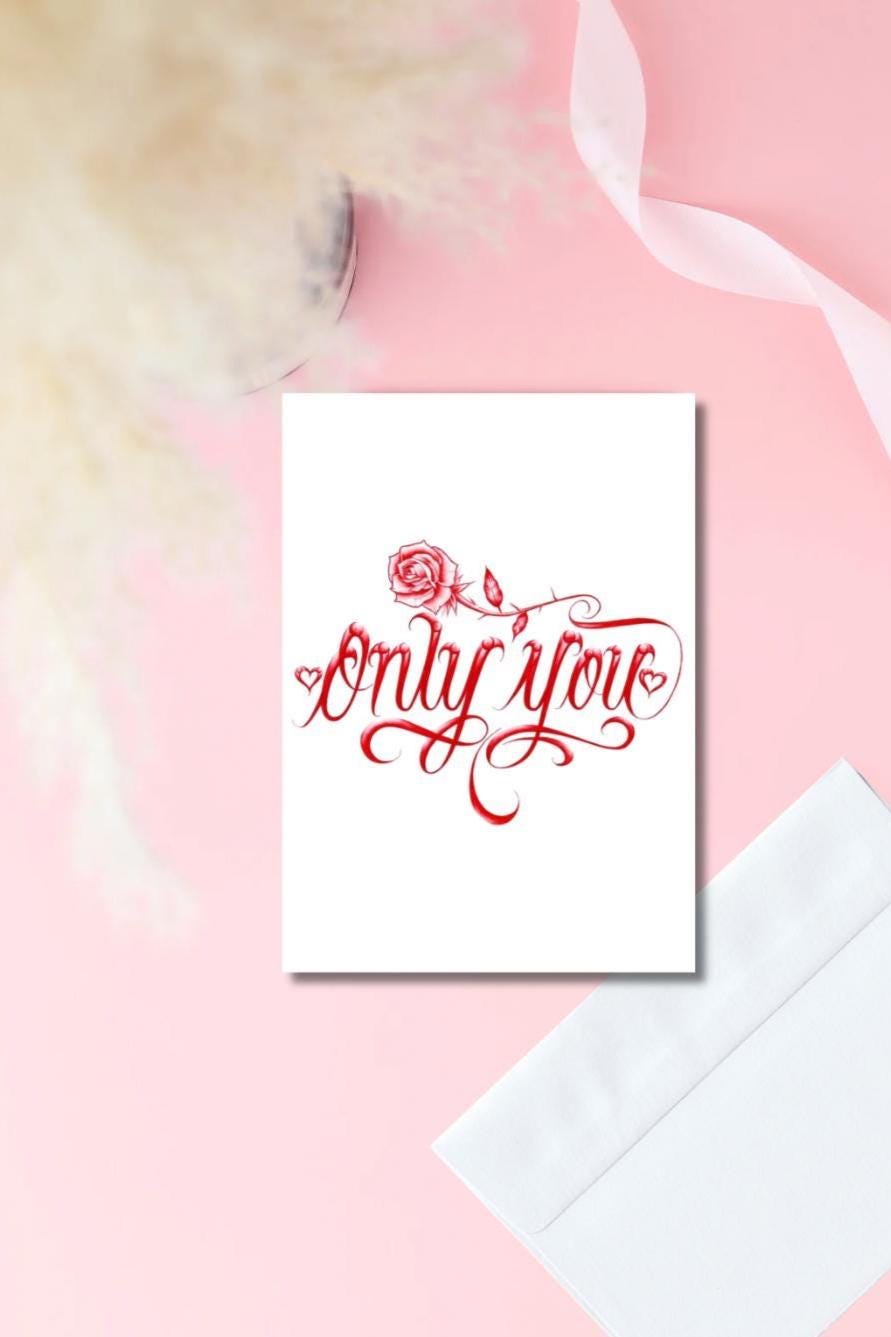 5x7 Inmate Greeting Card – Prison Love Letter, Long Distance Relationship, Handmade, Glossy Outside, Envelope Included