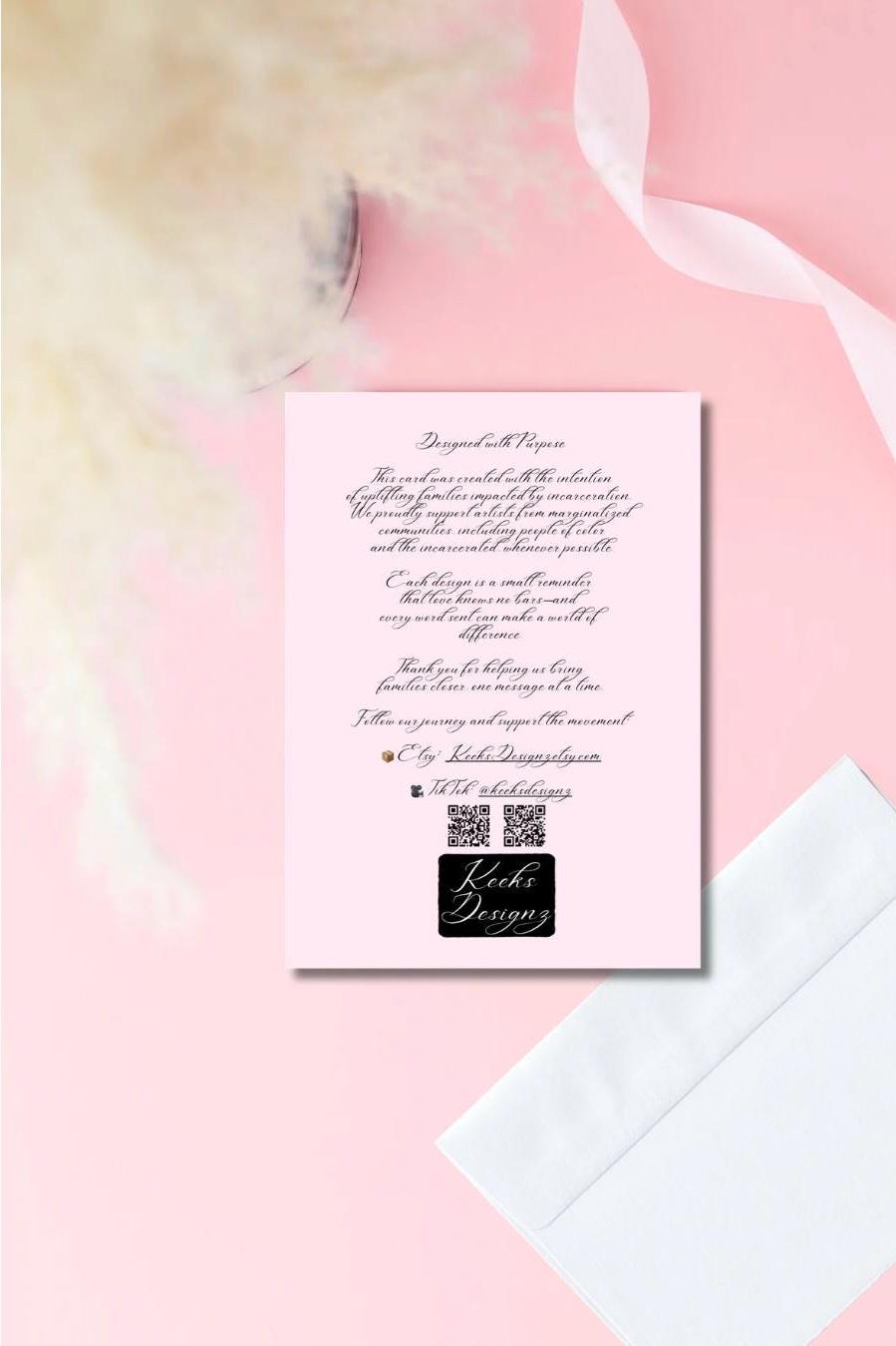 Chain Link Heart Valentine’s Day Card – “Nobody Could Ever Come Between Us” | Prison Wife or Girlfriend Love Card 5x7