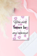 Prison Wife Valentine’s Day Card – “You’ll Forever Be My Always” | Airbrush Love Design | 5x7 Glossy Card for Husband or Boyfriend
