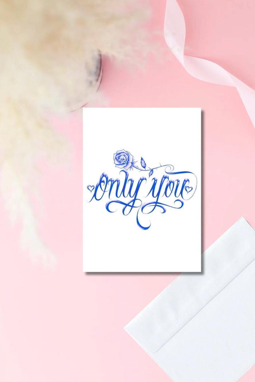 5x7 Inmate Greeting Card – Prison Love Letter, Long Distance Relationship, Handmade, Glossy Outside, Envelope Included