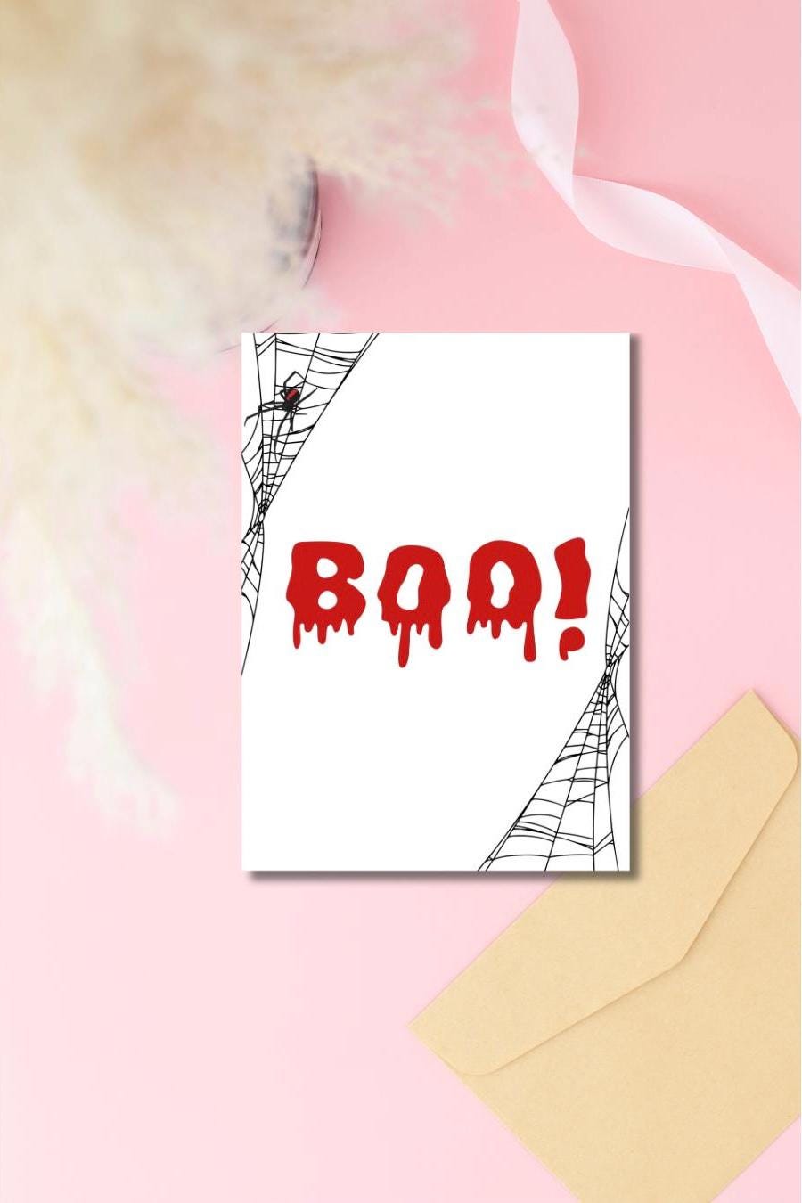 5x7 Halloween Inmate Greeting Card – Prison Love Letter, Long Distance Relationship, Handmade, Glossy Outside, Envelope Included