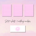 Pink Heart Binder Paper Writing Set | 3 Sheets & 3 Matching Airbrush Envelopes | Prison Wife Girlfriend or Fiance Stationery