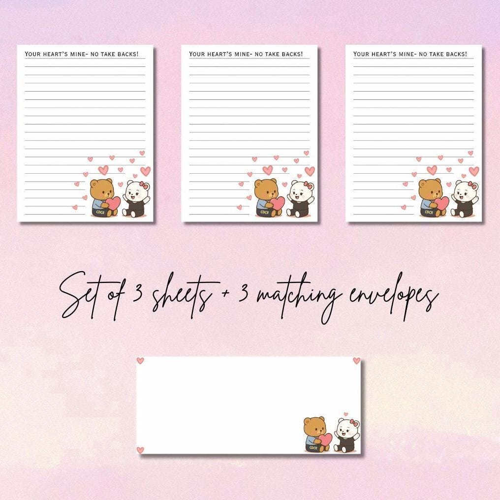 CDCR Prison Wife Stationery Set | Your Heart’s Mine No Takebacks | 3 Writing Sheets & 3 Envelopes