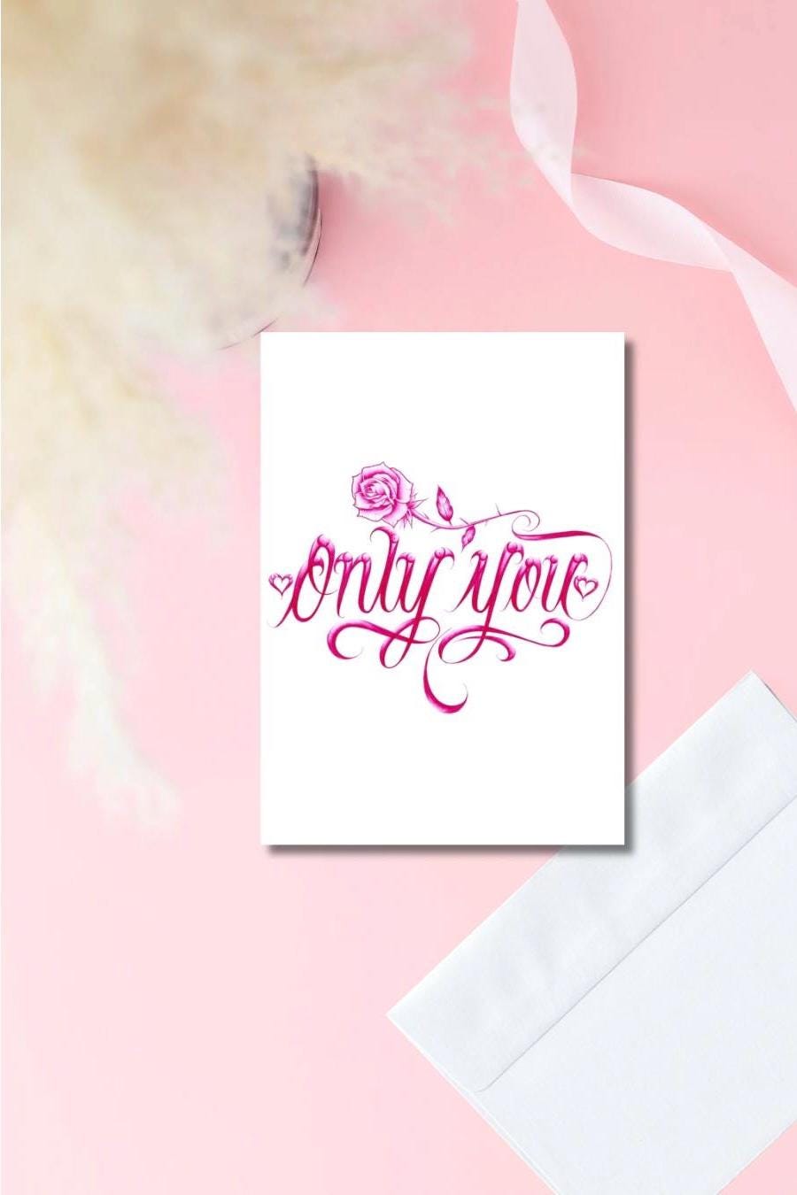 5x7 Inmate Greeting Card – Prison Love Letter, Long Distance Relationship, Handmade, Glossy Outside, Envelope Included