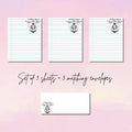 I Only Have Eyes For You Writing Set | 3 Sheets + 3 Envelopes | Prison Wife Stationery | Cute Letter Writing Paper for Boyfriend or Husband