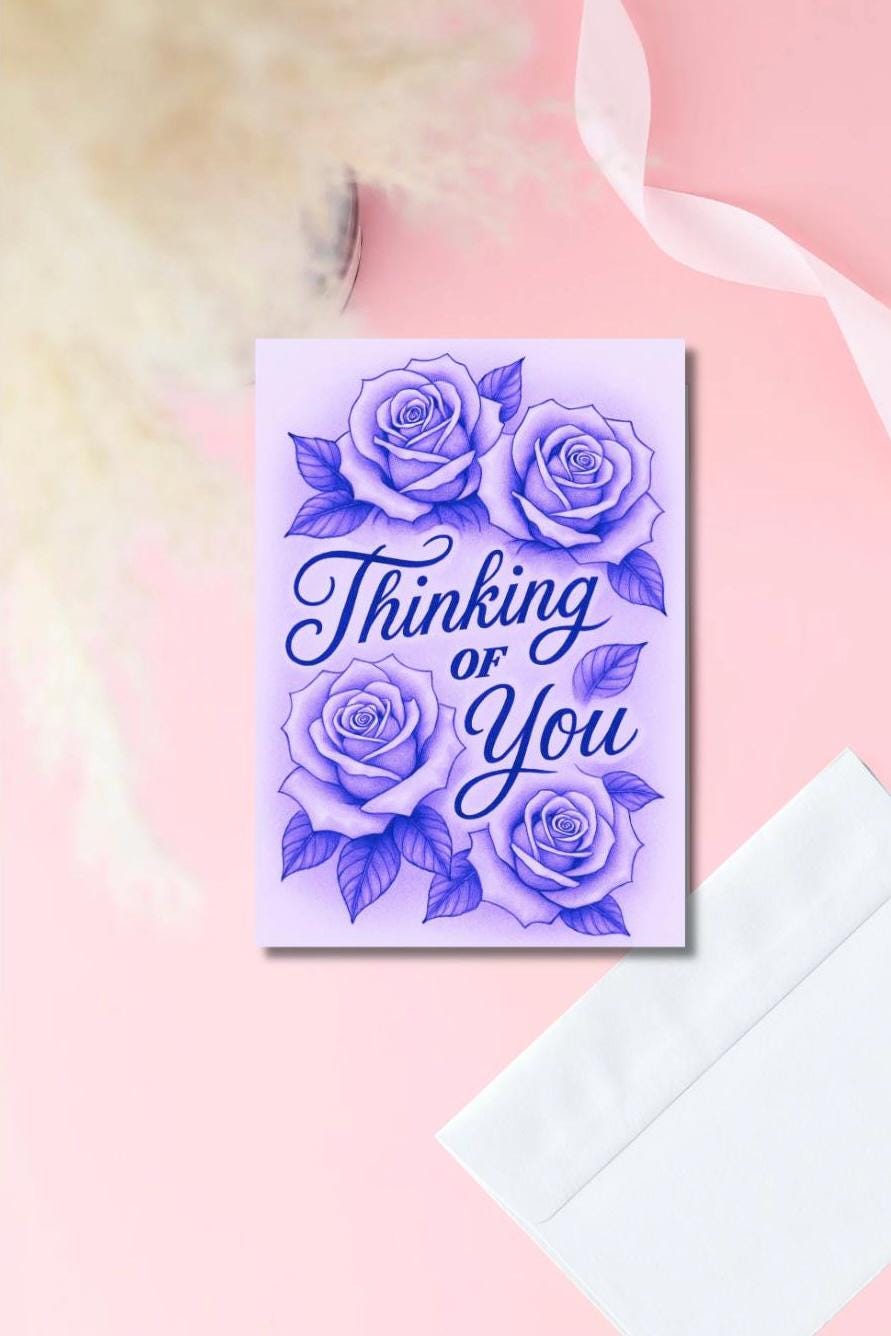 5x7 Inmate Greeting Card – Prison Love Letter, Long Distance Relationship, Handmade, Glossy Outside, Envelope Included