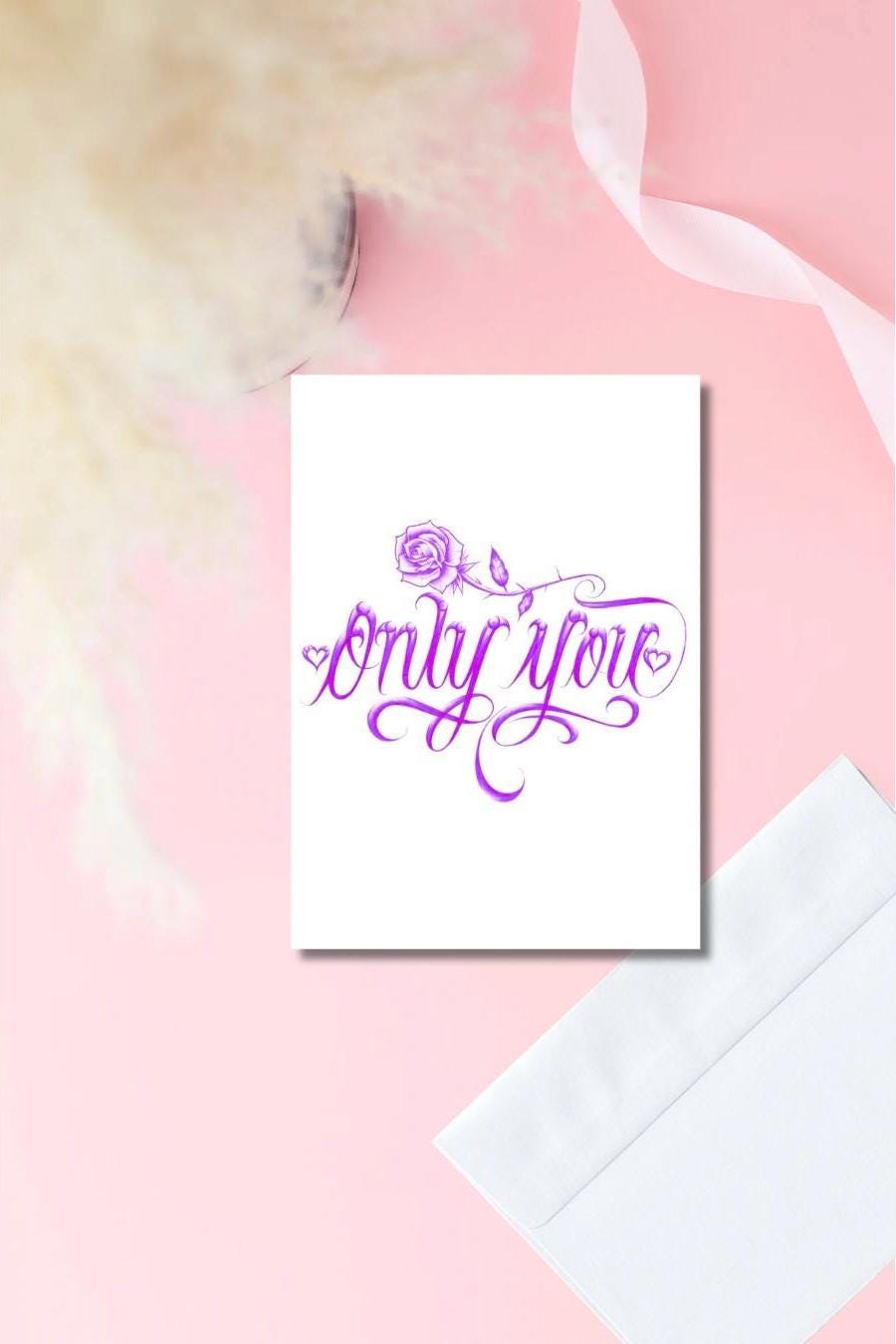 5x7 Inmate Greeting Card – Prison Love Letter, Long Distance Relationship, Handmade, Glossy Outside, Envelope Included