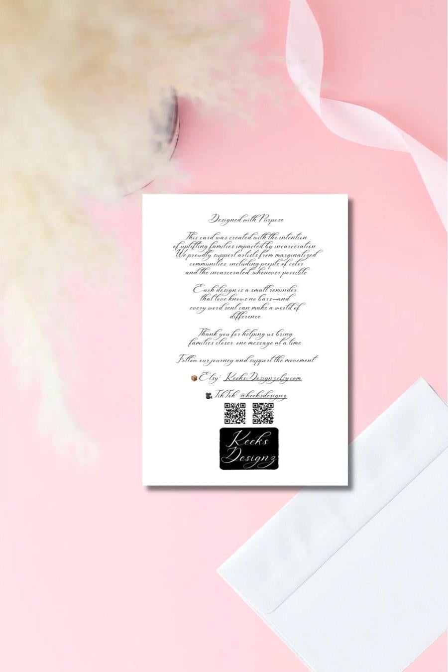 Till Death Do Us Part Card | Prison Wife Card for Husband in Prison | Romantic Incarceration Love Card | Boyfriend in Prison Gift