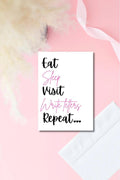 Eat Sleep Visit Write Letters Repeat Card | Prison Wife Greeting Card | Supportive Card for Husband in Prison | Incarceration Love Card