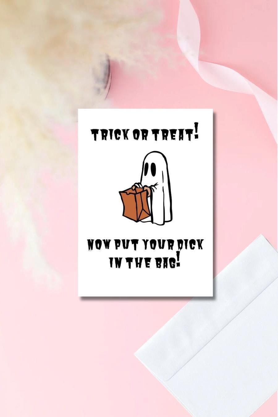 5x7 Halloween Inmate Greeting Card – Prison Love Letter, Long Distance Relationship, Handmade, Glossy Outside, Envelope Included