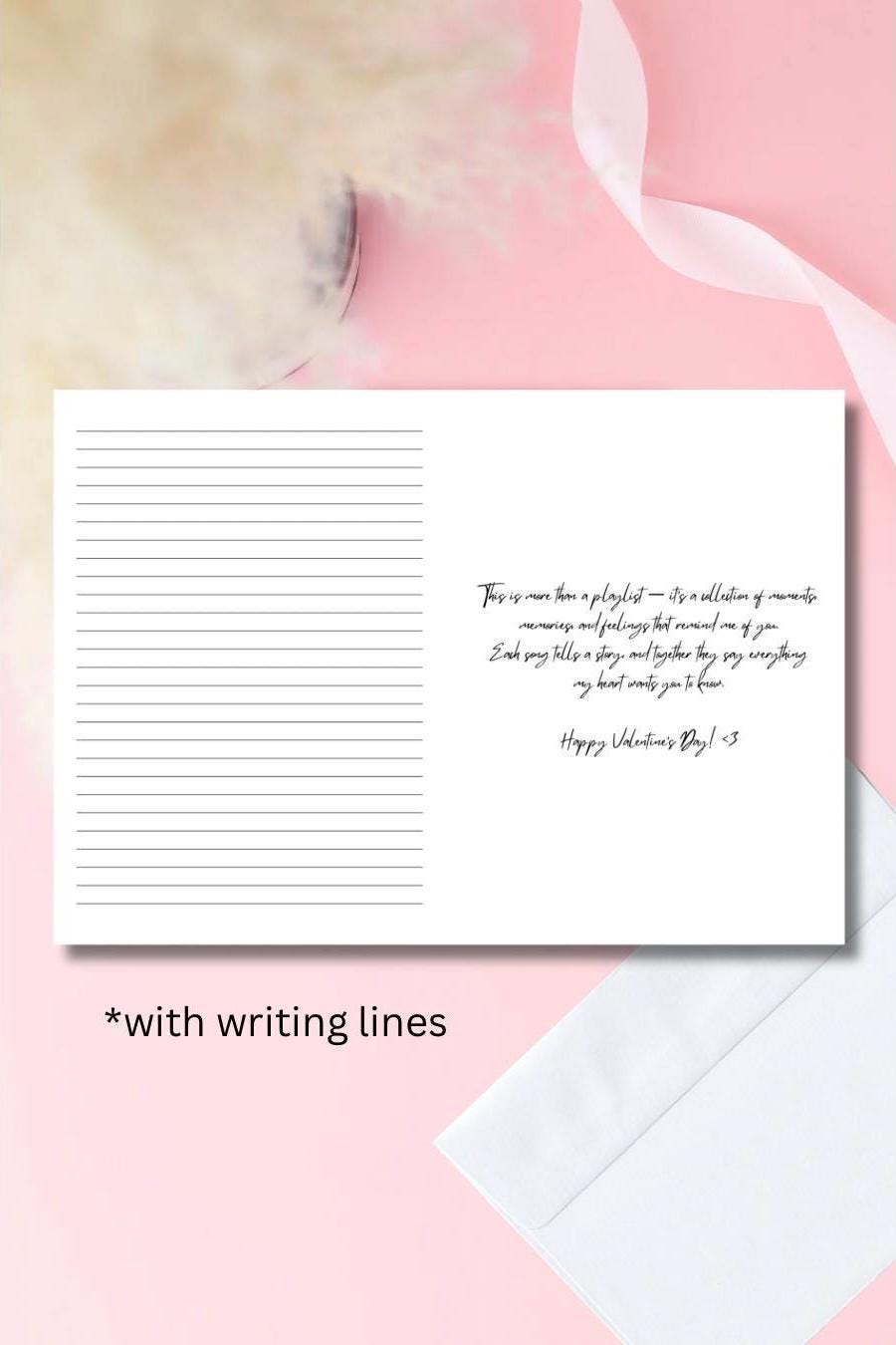 Custom Playlist Valentine’s Day Card for Prison Husband | Prison Wife Love Card | Long Distance Relationship Card | Inmate Mail Friendly