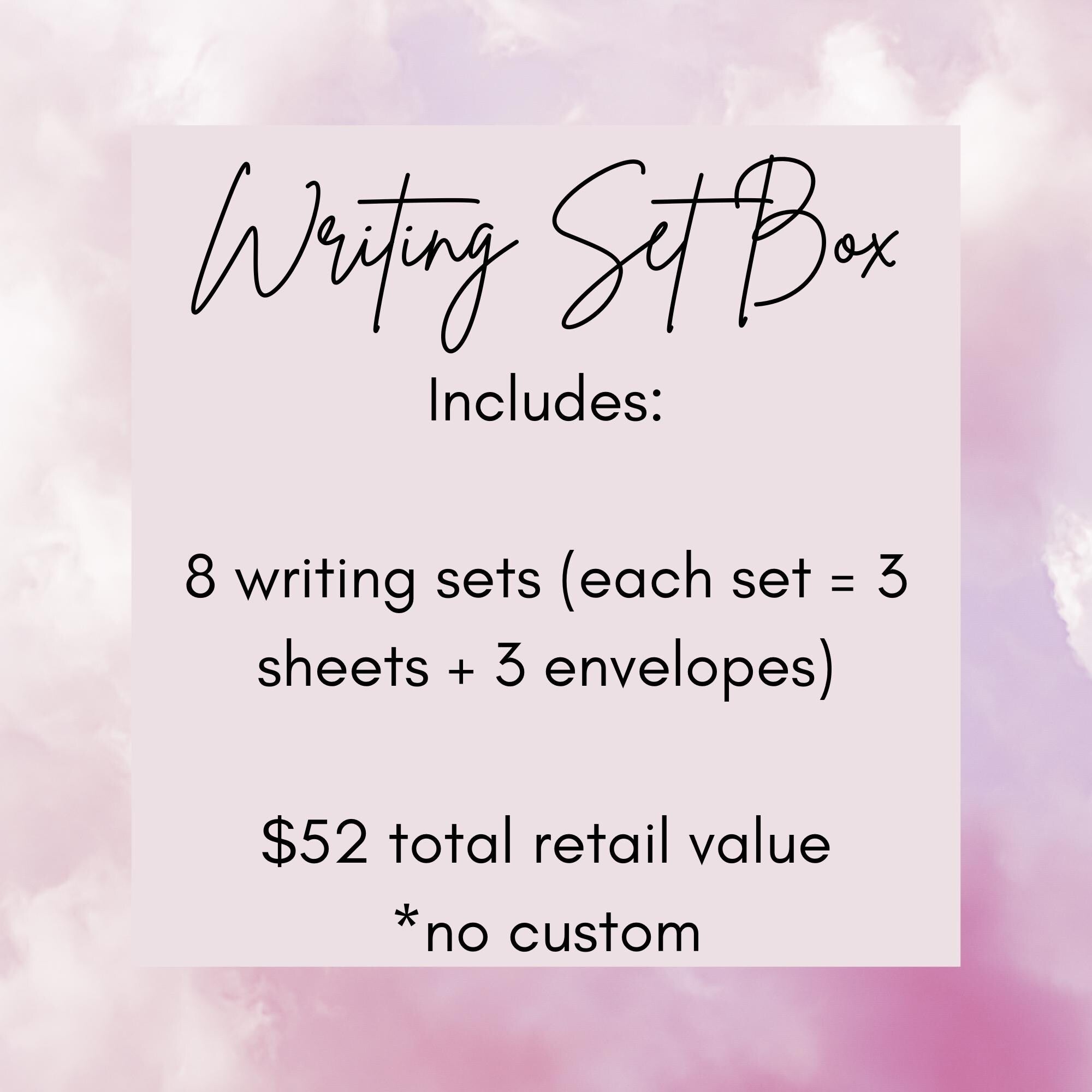 Writing Set Mystery Box | Prison Wife Stationery | Jail Mail Writing Paper & Envelopes | No Custom | Prison-Safe Letter Sets | KeeksDesignz