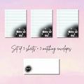Ride or Die Writing Set | 3 Airbrush Design Sheets & 3 Matching Envelopes | Prison Wife Girlfriend or Fiance Stationery