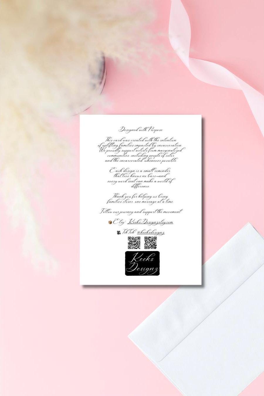 Custom Prison Wife Card – “I Heart You” Photo Heart Design | Personalized Picture Card for Husband or Boyfriend | CDCR Mail Safe