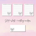 Halloween Stationery Set for Prison Wives – 3 Printed Letter Sheets + 3 Matching Envelopes – Pen Pal Paper – Cute Snail Mail Writing Kit