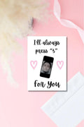 Custom Prison Wife Card – “I’ll Always Press 5 for You” | Personalized Photo Card | CDCR Prison Love Greeting Card